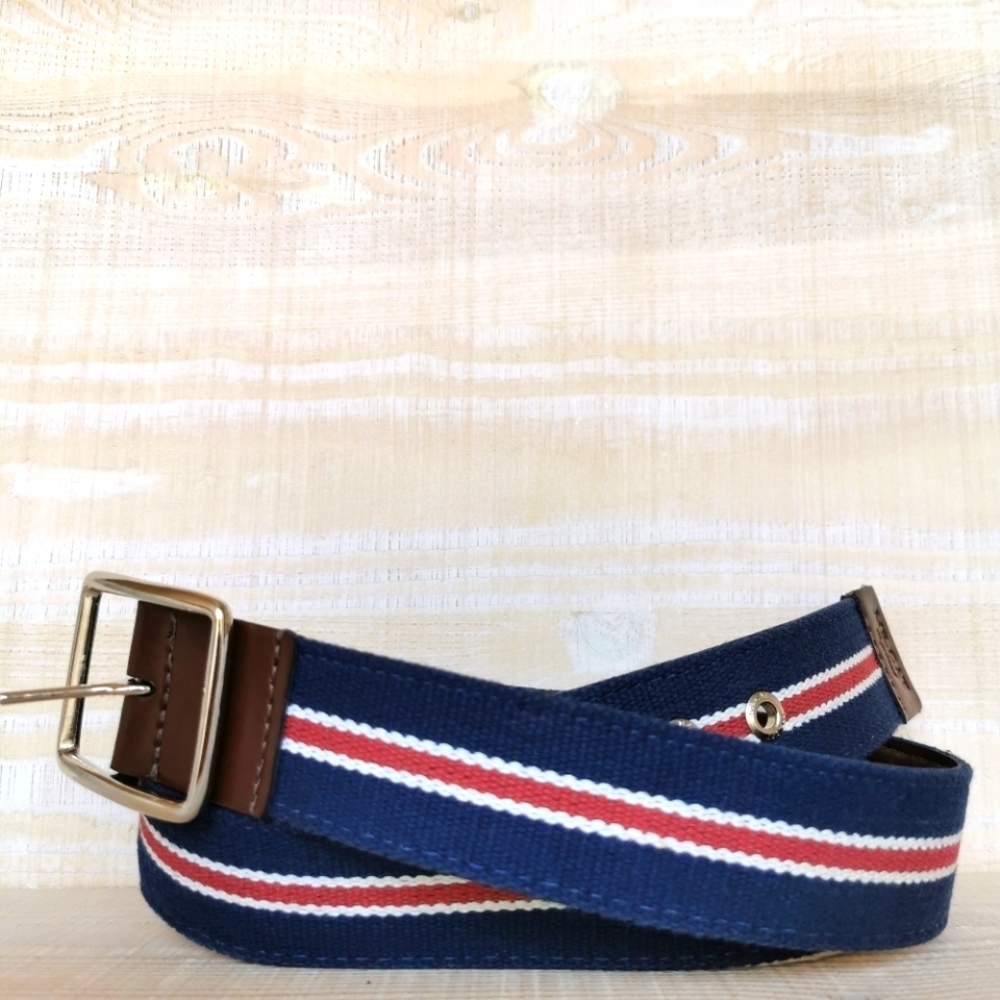 Mens belt blue, red, white
